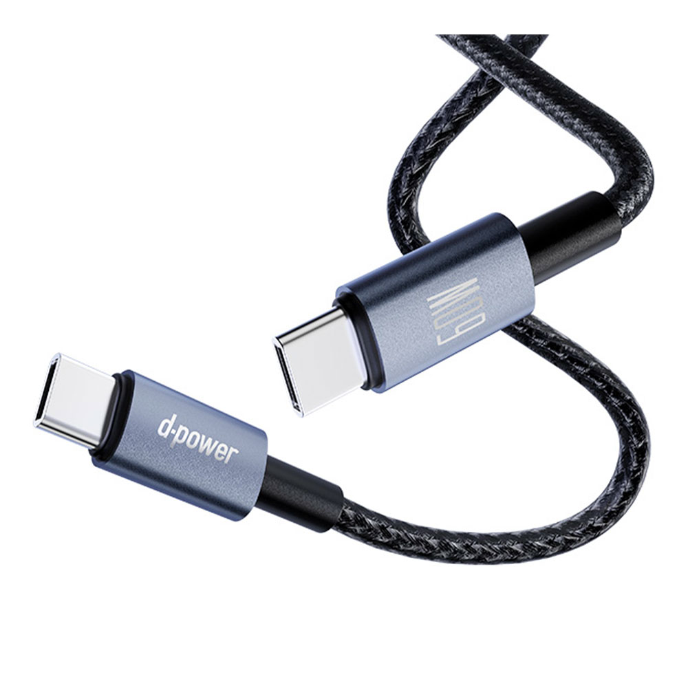 CHARGER CABLE (สายชาร์จ) D-POWER USB DATA CABLE UB-88 C TO C - 60W 2M BLACK