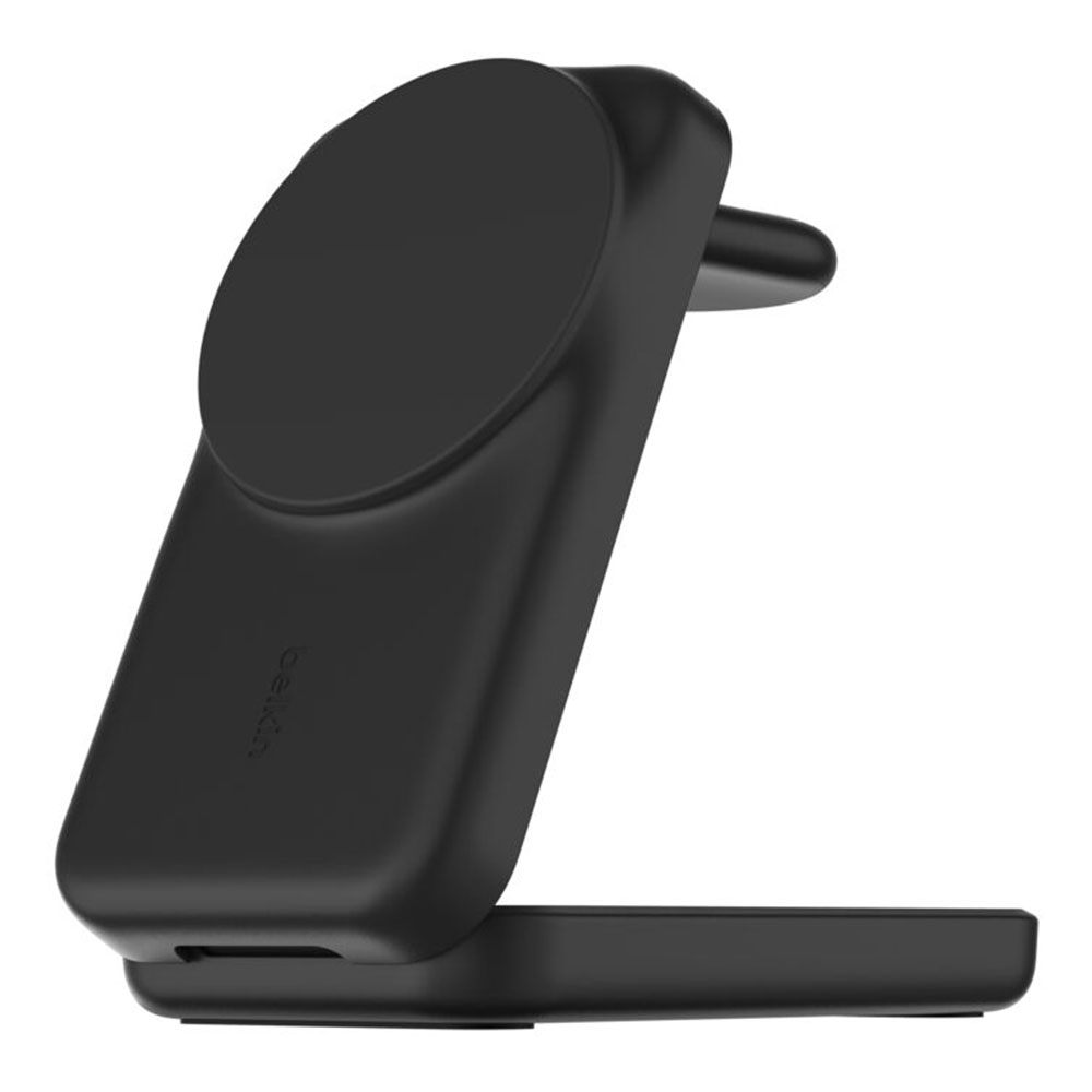 WIRELESS CHARGER (ที่ชาร์จไร้สาย) BELKIN ULTRACHARGE 3-IN-1 FOLDABLE MAGNETIC CHARGER - 25W Qi2 BLACK WIZ036THBK
