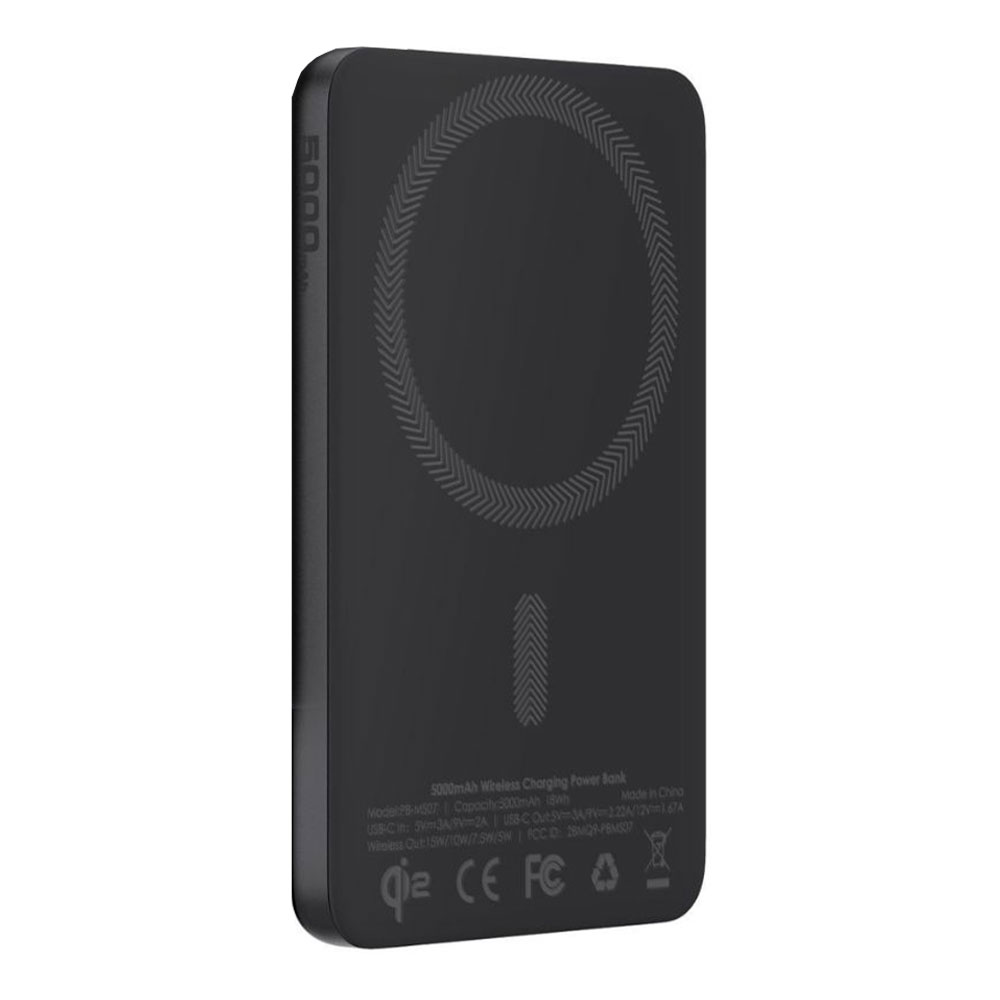 POWER BANK (พาวเวอร์แบงค์) AUKEY PB-MS07A - 5000 mAh QI2 DARK GRAY