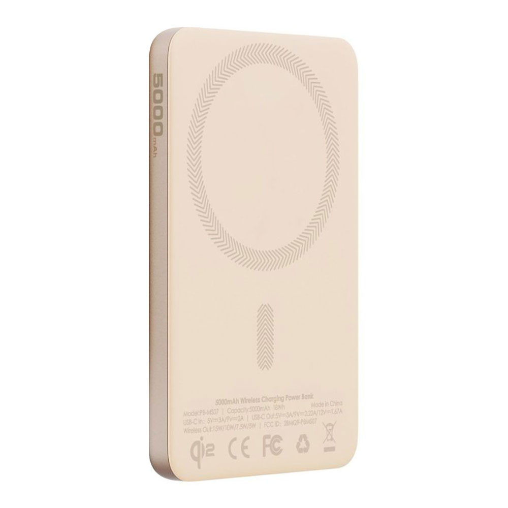 POWER BANK (พาวเวอร์แบงค์) AUKEY PB-MS07A - 5000 mAh QI2 DESERT GOLD