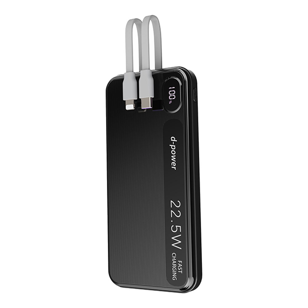 POWER BANK (พาวเวอร์แบงค์) D-POWER GC1006 - 10000 mAh BLACK