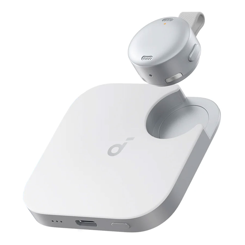 VOICE RECORDER (เครื่องบันทึกเสียง) SOUNDCORE WORK - THE WORLDS FIRST COIN-SIZED WEARABLE AL NOTE TAKER D3200Z21 WHITE