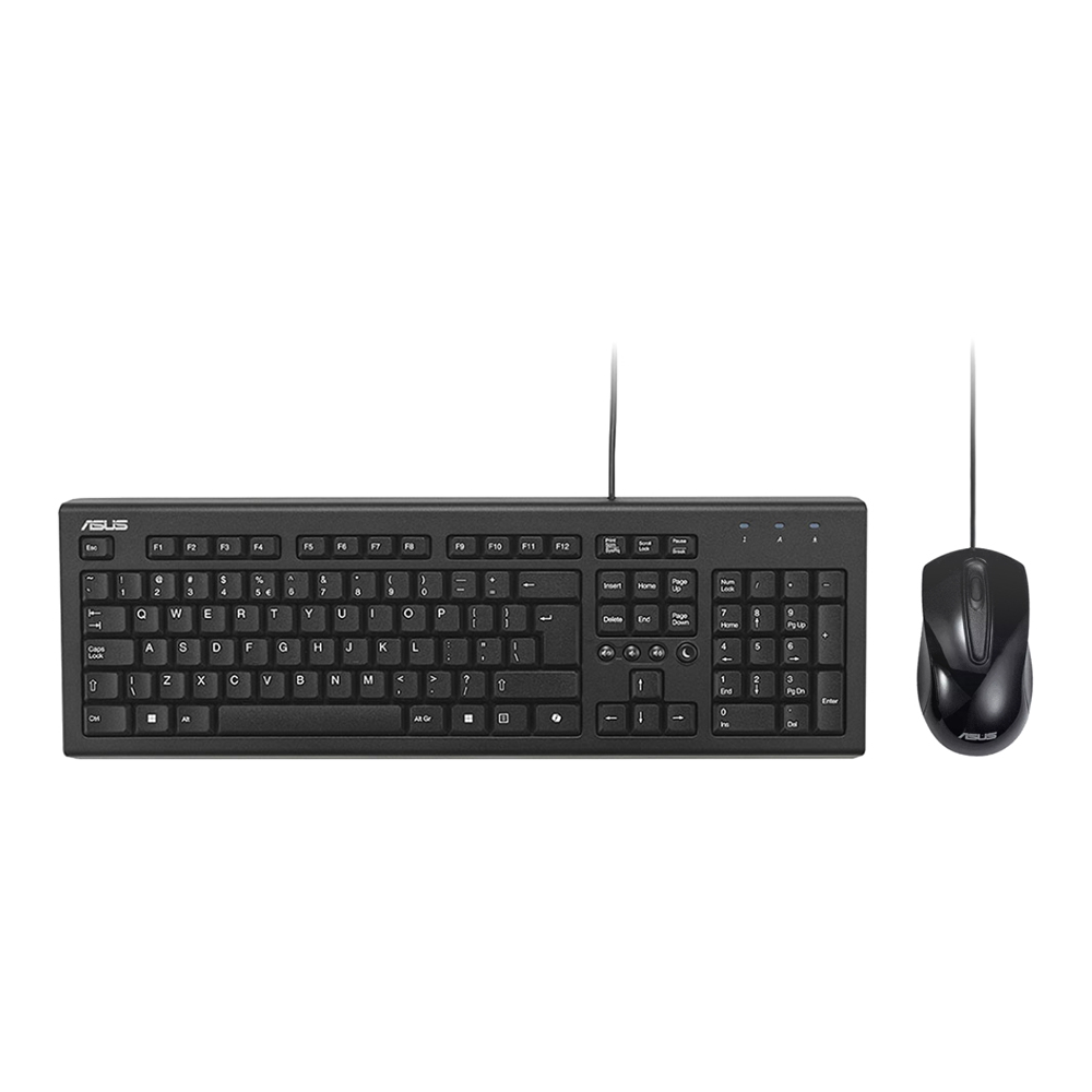KEYBOARD & MOUSE (คีย์บอร์ดและเมาส์) ASUS U2000 - BLACK