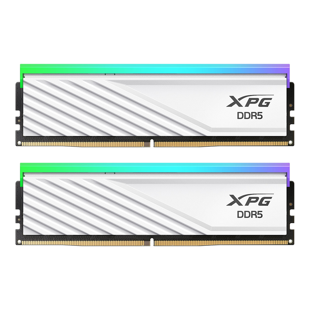 32GB (16GBx2) DDR5 6000MHz RAM (หน่วยความจำ) ADATA XPG LANCER BLADE RGB DDR5 - AMD EXPO INTEL XMP CL48 WHITE AX5U6000C4816G-DTLABRWH