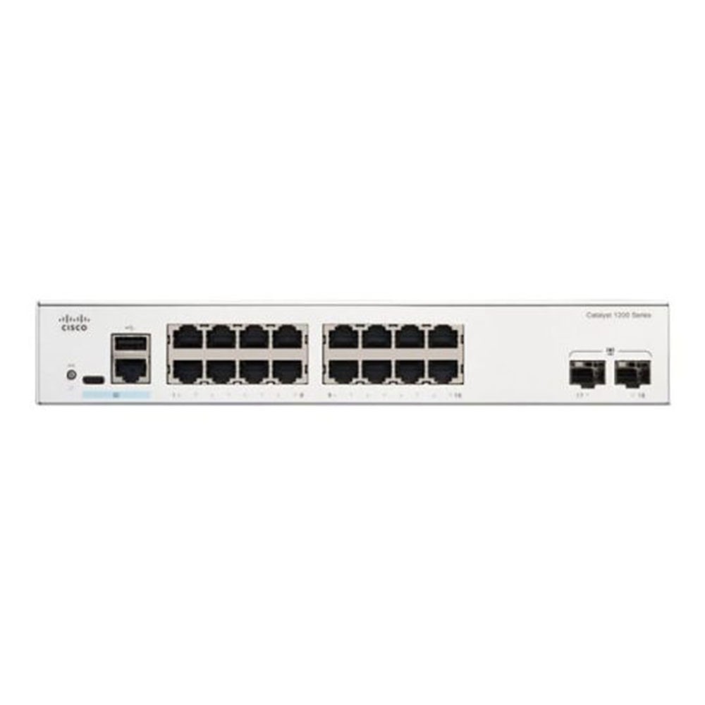 SWITCH (สวิตซ์) CISCO CATALYST 1200 - 16-PORT GE POE 2X1G SFP C1200-16P-2G