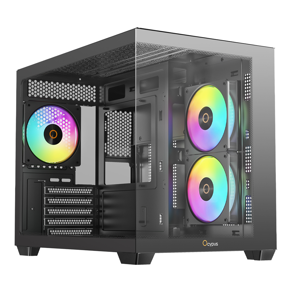 CASE (เคส) OCYPUS GAMMA C54 ARGB - MICRO-ATX BLACK