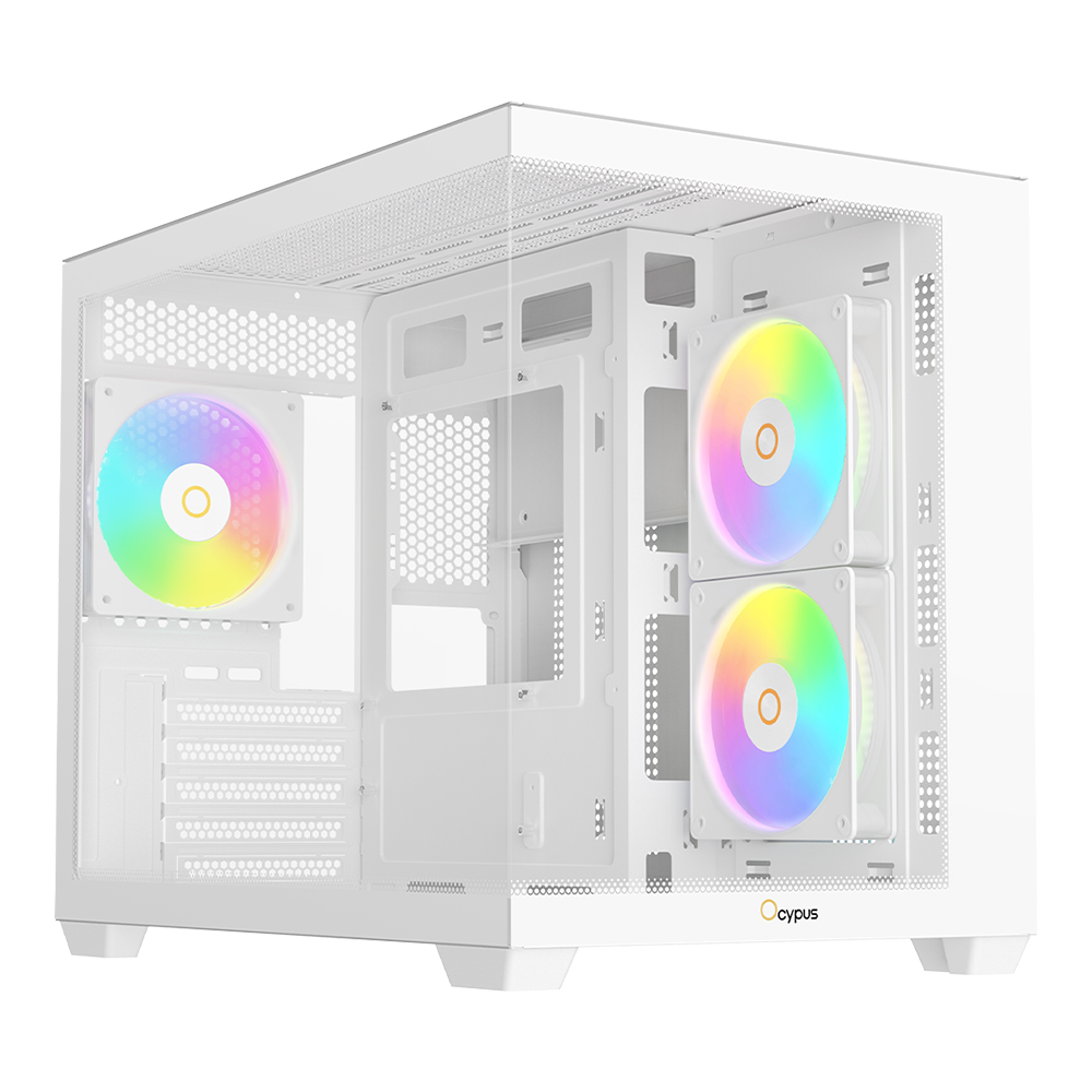 CASE (เคส) OCYPUS GAMMA C54 ARGB - MICRO-ATX WHITE