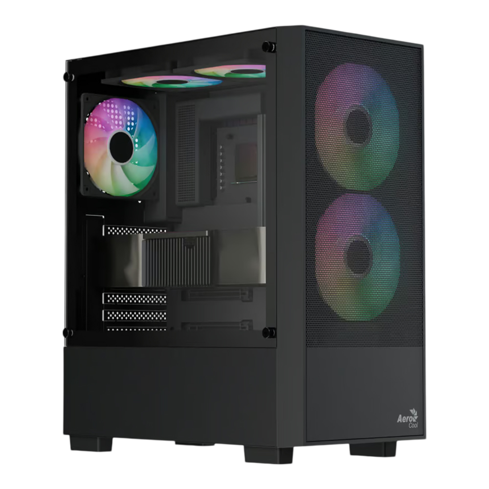 CASE (เคส) AEROCOOL B508A FLOW - ATX BLACK