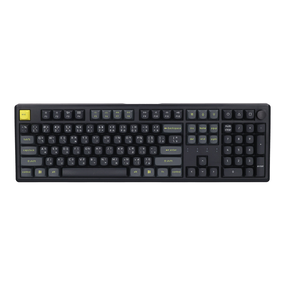 WIRELESS KEYBOARD (คีย์บอร์ดไร้สาย) KEYCHRON J5 TMR - LIME MAGNETIC SWITCH RGB EN/TH BLACK J5T-M1-TH