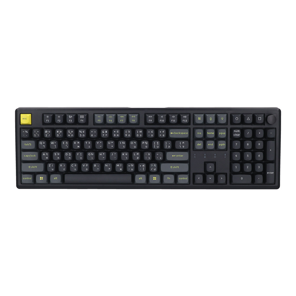 WIRELESS KEYBOARD (คีย์บอร์ดไร้สาย) KEYCHRON J5 TMR - SILENT BANANA MAGNETIC SWITCH RGB EN/TH BLACK J5T-S9-TH