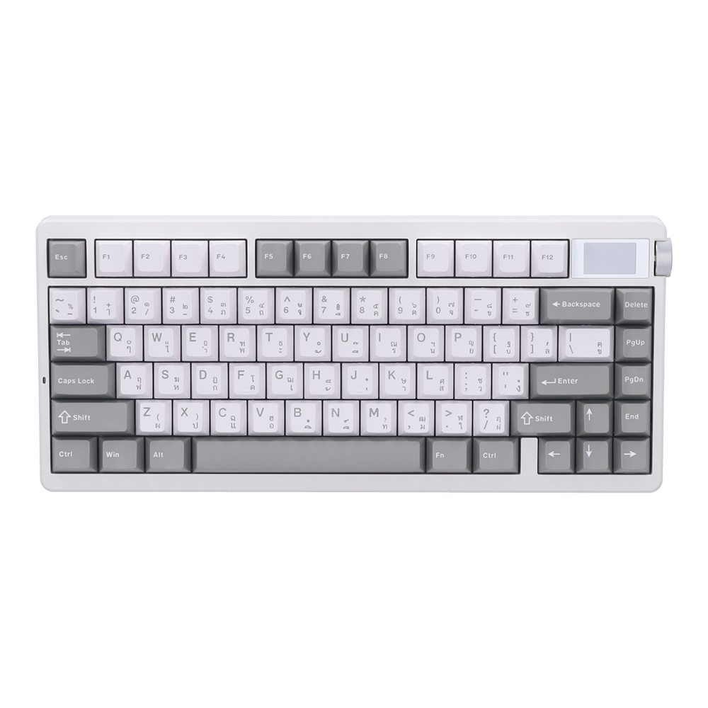 WIRELESS KEYBOARD (คีย์บอร์ดไร้สาย) AULA NOVA75 - STAR SWITCH RGB EN/TH WHITE-GRAY