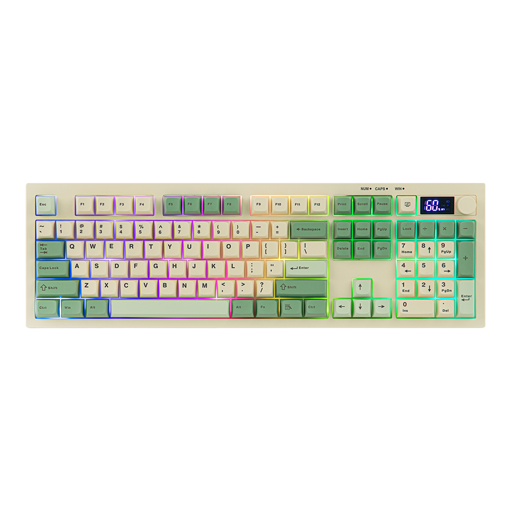 WIRELESS KEYBOARD (คีย์บอร์ดไร้สาย) AULA S102 PRO - MEMBRANE SWITCH RGB EN/TH GREEN