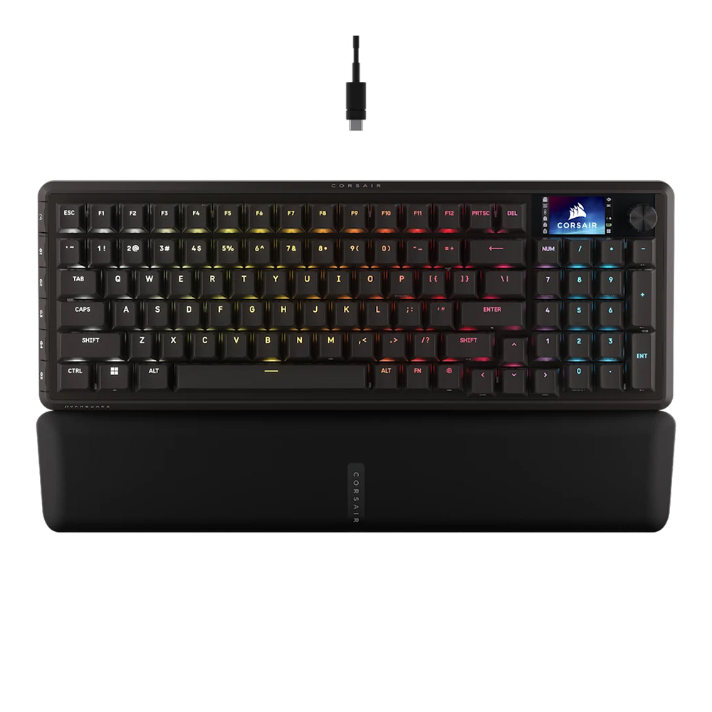 WIRELESS KEYBOARD (คีย์บอร์ดไร้สาย) CORSAIR VANGUARD 96 WIRELESS - CORSAIR MLX PLASMA SWITCH RGB EN BLACK CH-91F901E-NA
