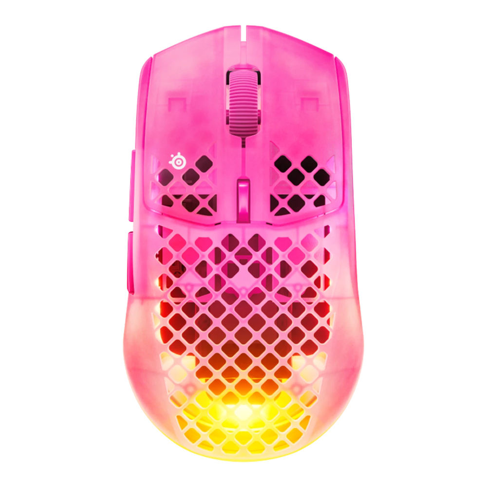 WIRELESS MOUSE (เมาส์ไร้สาย) STEELSERIES AEROX 3 WIRELESS GEN 2 - MAGENTA HAZE