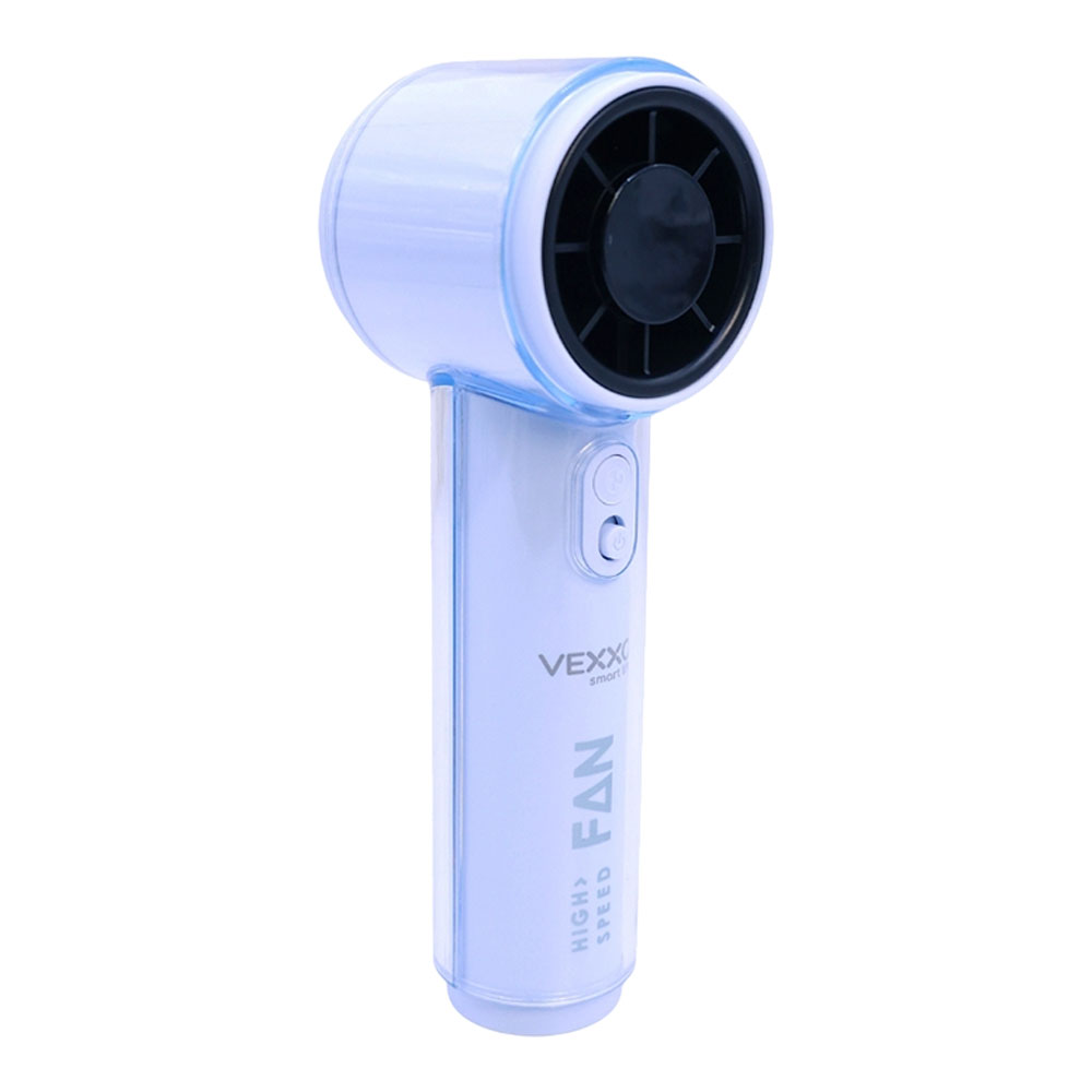 HANDHELD MINI FAN (พัดลมพกพาขนาดเล็ก) VEXXO VMF-H04 - TRANSPARENT DIGITALDISPLAY - BLUE F5FAN-VE25-HL41