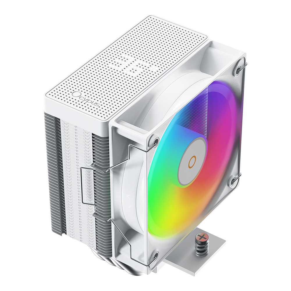 CPU AIR COOLER (พัดลมซีพียู) OCYPUS GAMMA A40 ARGB DIGITAL - WHITE