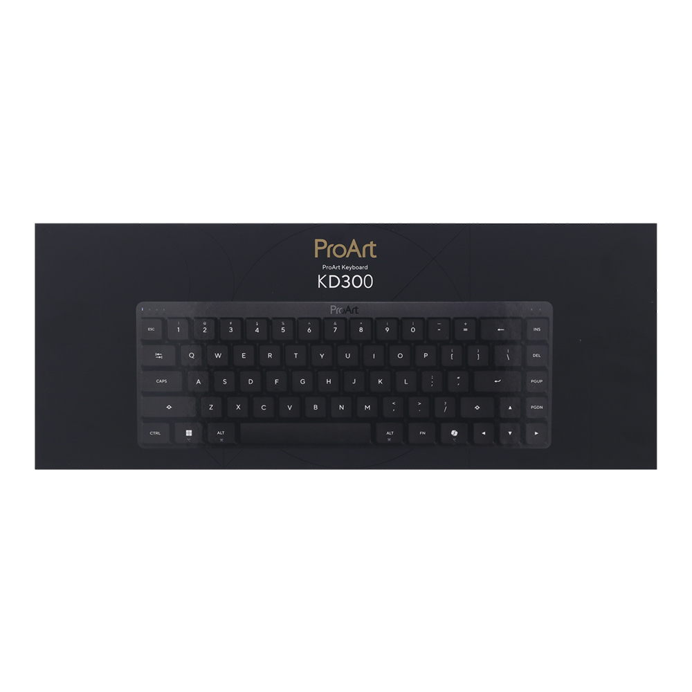 WIRELESS KEYBOARD (คีย์บอร์ดไร้สาย) ASUS PROART KEYBOARD KD300 - ASUS RX RED LOW-PROFILE OPTICAL SWITCH RGB EN/TH BLACK AEROLITE